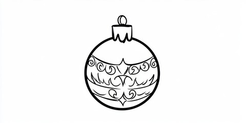 A white colored ornament with a blue and gold design