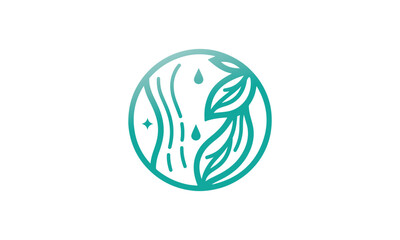 Dermatology logo design, vector symbol for natural beauty body and face care, natural beauty face care vector symbol
