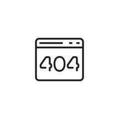 404 HTTP error, website issue. 404 error message, website problem. 404 error icon, page not found.