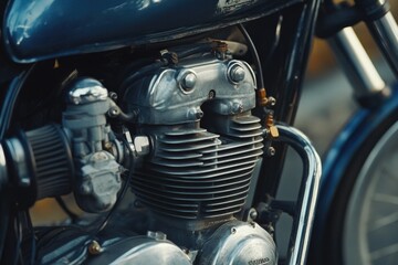 Motorcycle Engine Close Up
