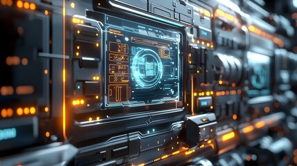 Fototapeta premium Futuristic Interface Panel