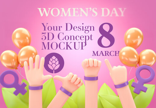 Women's Day Concept Mockup