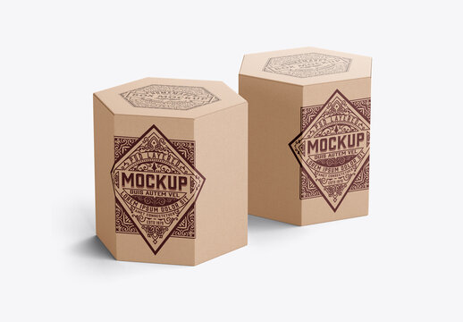 Hexagonal Box Mockup