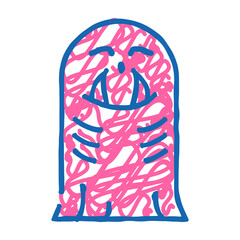 ghoul ghost doodle icon sketch vector. ghoul ghost sign. isolated symbol illustration