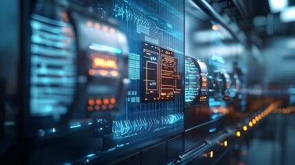 Futuristic Server Room Interface