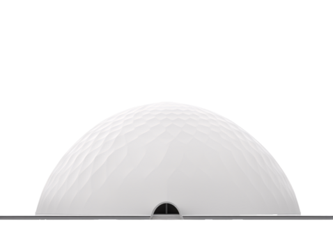 a white dome shaped building