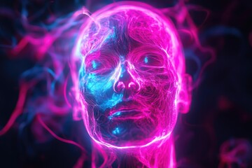 Glowing Human Head