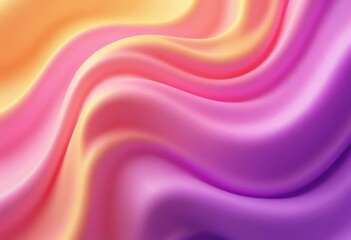 Abstract Background with 3D Wave Bright Gold and Purple Gradient Silk Fabric
