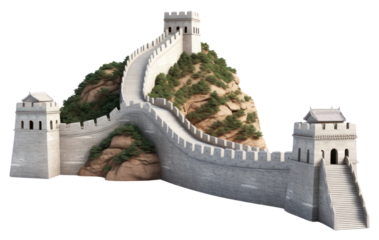 PNG Great Wall Of China wall white background fortification.