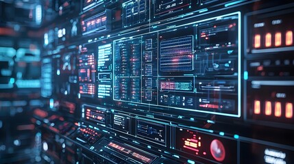 Obraz premium Futuristic Tech Interface