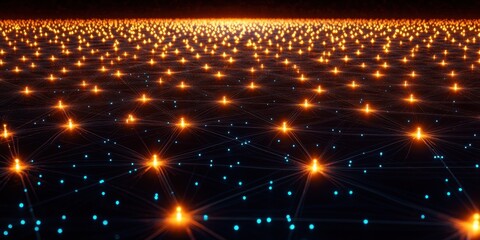 Fototapeta premium a large array of glowing lights