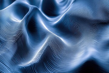 Blue Fabric Close Up