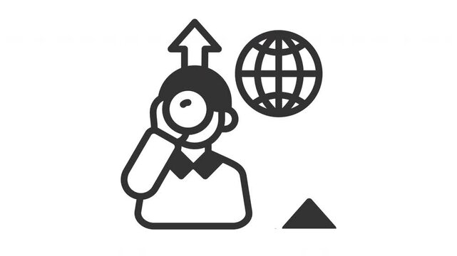 animated web visibility icon. Perfect for seo, web, website, search, digital, online, computer, animation, animated, technology, internet, interface, browse, optimization, www, browser, connection