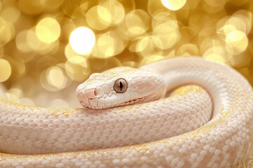 Fototapeta premium Beautiful greeting card with holiday composition for happy and joy celebrate New Year