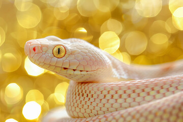 Fototapeta premium Beautiful greeting card with holiday composition for happy and joy celebrate New Year