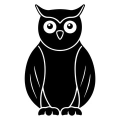 Vibrant Vector Illustration of a Jungle Owl Capturing Nature's Nighttime Wonder
