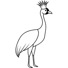 Obraz premium Stunning crowned crane tall bird vector illustration for wildlife lovers and design enthusiasts 