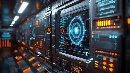Obraz premium Futuristic Technology Interface