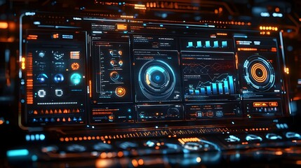 Obraz premium Futuristic Technology Interface