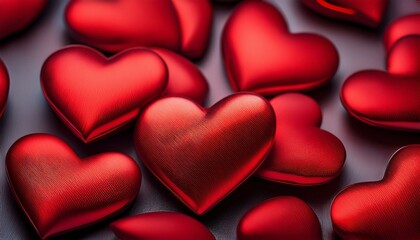 Red hearts background