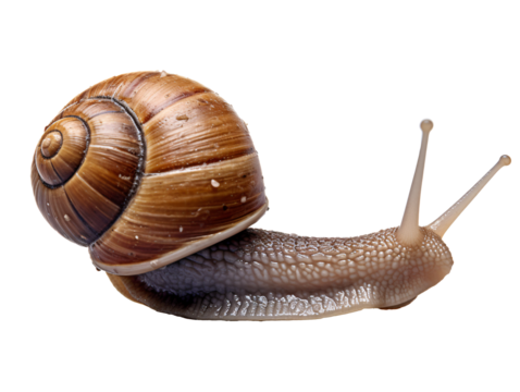 a snail with a shell