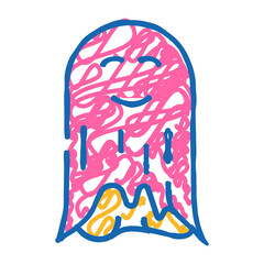 spirit ghost doodle icon sketch vector. spirit ghost sign. isolated symbol illustration