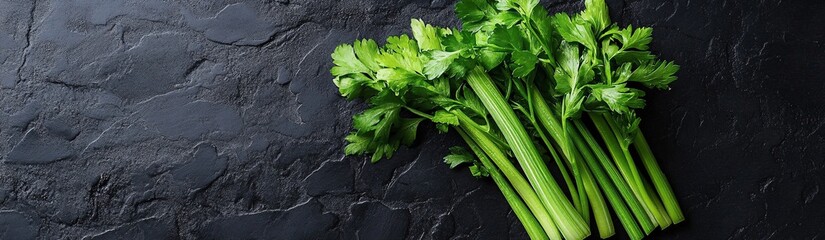 Fototapeta premium a banner showing celery