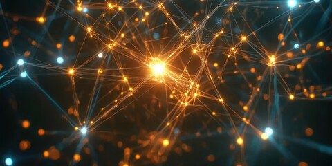 Obraz premium abstract background with glowing lights and lines