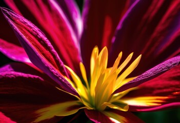 Fototapeta premium captivating macro details vibrant petals showcasing rich colors intricate textures stunning visual appeal, beauty, bright, brilliance, dazzling, depth, design