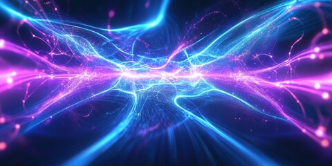 a blue and pink abstract background with a light effect