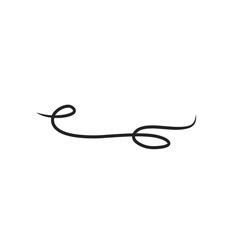 Calligraphic swoosh tail 