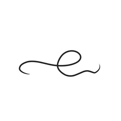 Calligraphic swoosh tail 