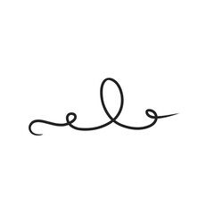 Calligraphic swoosh tail 