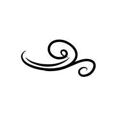 Calligraphic swoosh tail 