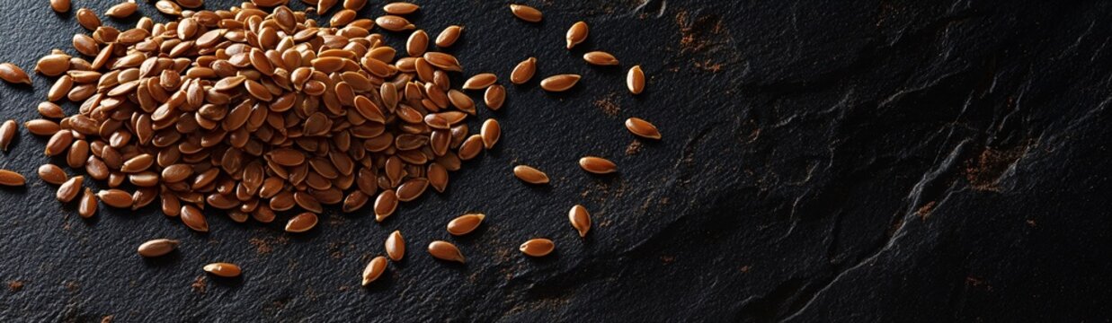 a banner showing flax seeds