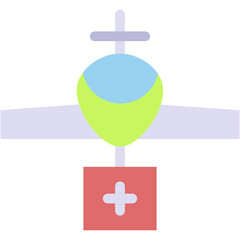 Vector Icon Help, Shipping And Delivery, Humanitarian, Supplies, Airplane