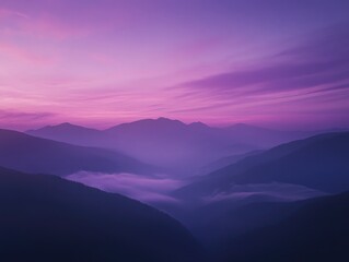 Obraz premium Mountain Range Sunset