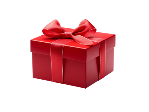 a red box with a bow