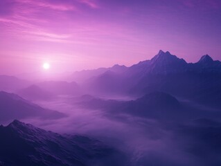 Fototapeta premium Mountain Sunset