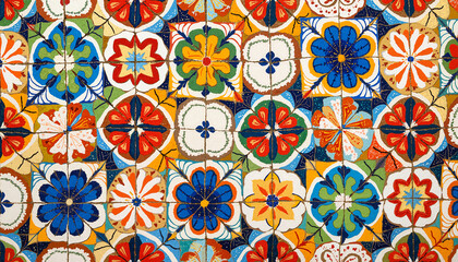 Mosaic tile, seamless pattern 