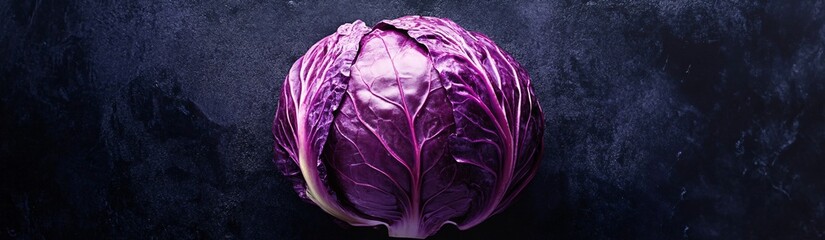 Obraz premium a banner with red cabbage