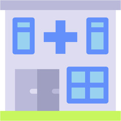 Vector Icon Hospital, Healthcare And Medical, Medical Care, Medical Assistance, Urban