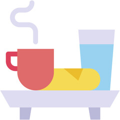 Vector Icon Breakfast, Food And Restaurant, Tea Cup, Coffee Shop, Bakery