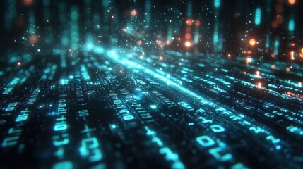 Fototapeta premium Abstract Digital Binary Code Pattern