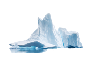 a white iceberg in water