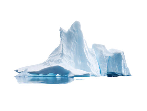 a white iceberg in water