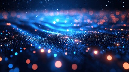 Obraz premium Abstract Blue and Orange Lights