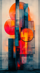 Vibrant Geometric Abstract Shapes and Patterns