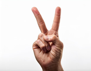 Mano con el signo de victoria