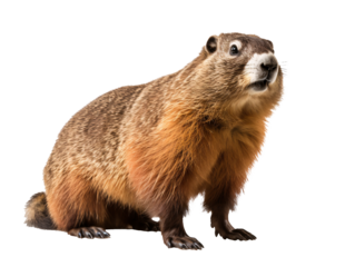 a brown and white furry animal